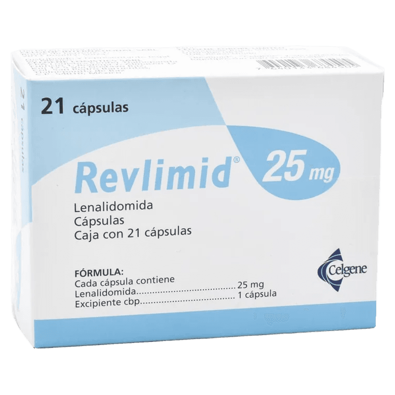 REVLIMID LENALIDOMIDA 25 MG CAJA CON 21 CÁPSULAS LAB CELGENE