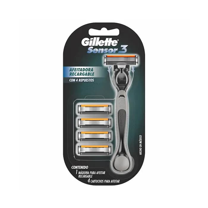 Gillette Sensor 3 Máquina 4 Cartuchos