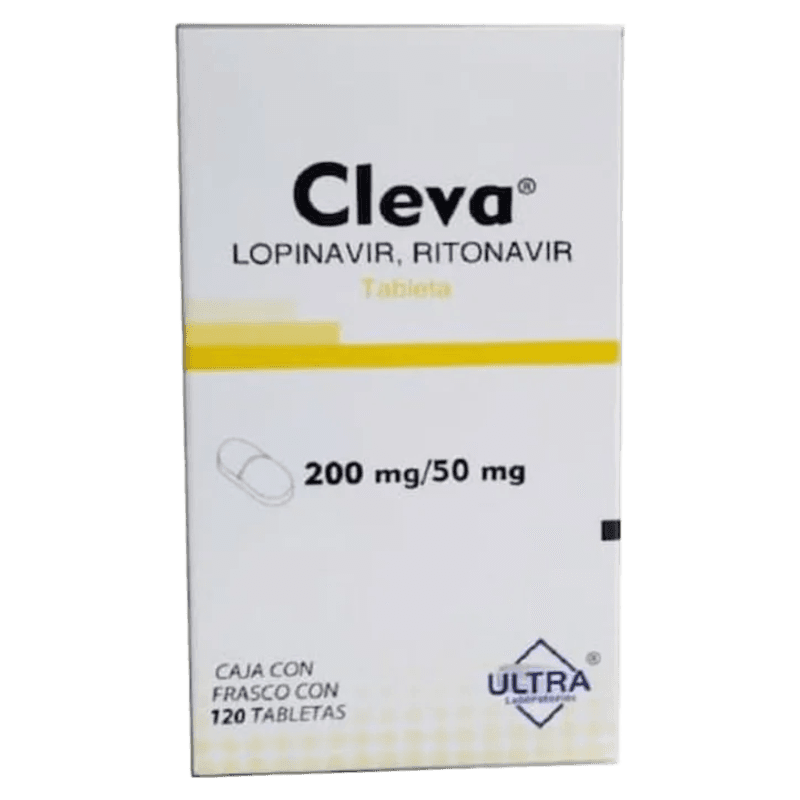 CLEVA LOPINAVIR RITONAVIR 200 / 50 MG CAJA CON FRASCO CON 120 TABLETAS LAB ULTRA