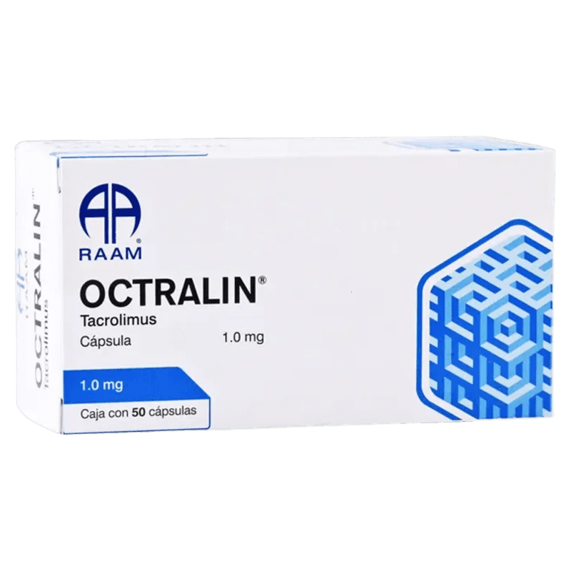 OCTRALIN TACROLIMUS 5 MG 50 CÁPSULAS