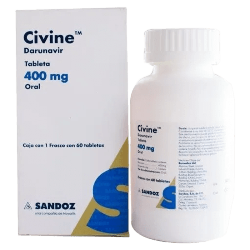 CIVINE (DARUNAVIR) 400 MG CAJA CON FRASCO CON 60 TABLETAS LAB. SANDOZ