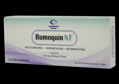 RUMOQUIN METOCARBAMOL -BETAMETASONA-INDOMETACINAN.F. 20 TAB 215/25/0.75 MG