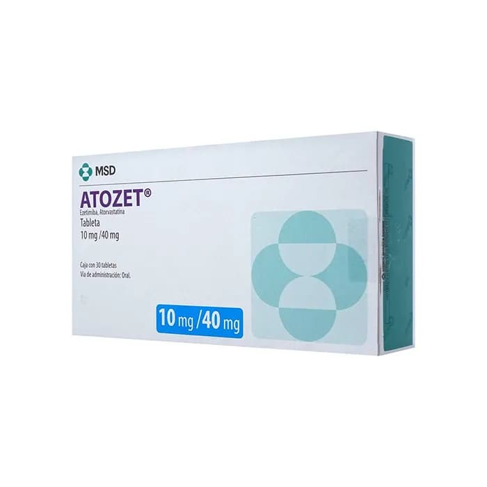 ATOZET (ezetimiba, atorvastatina) 10/40 mg 30 tabletas
