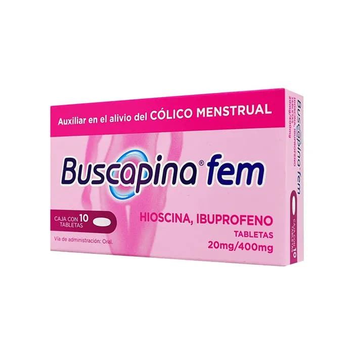 BUSCAPINA FEM Hioscina- Ibuprofeno 10 TABS 20/400 MG