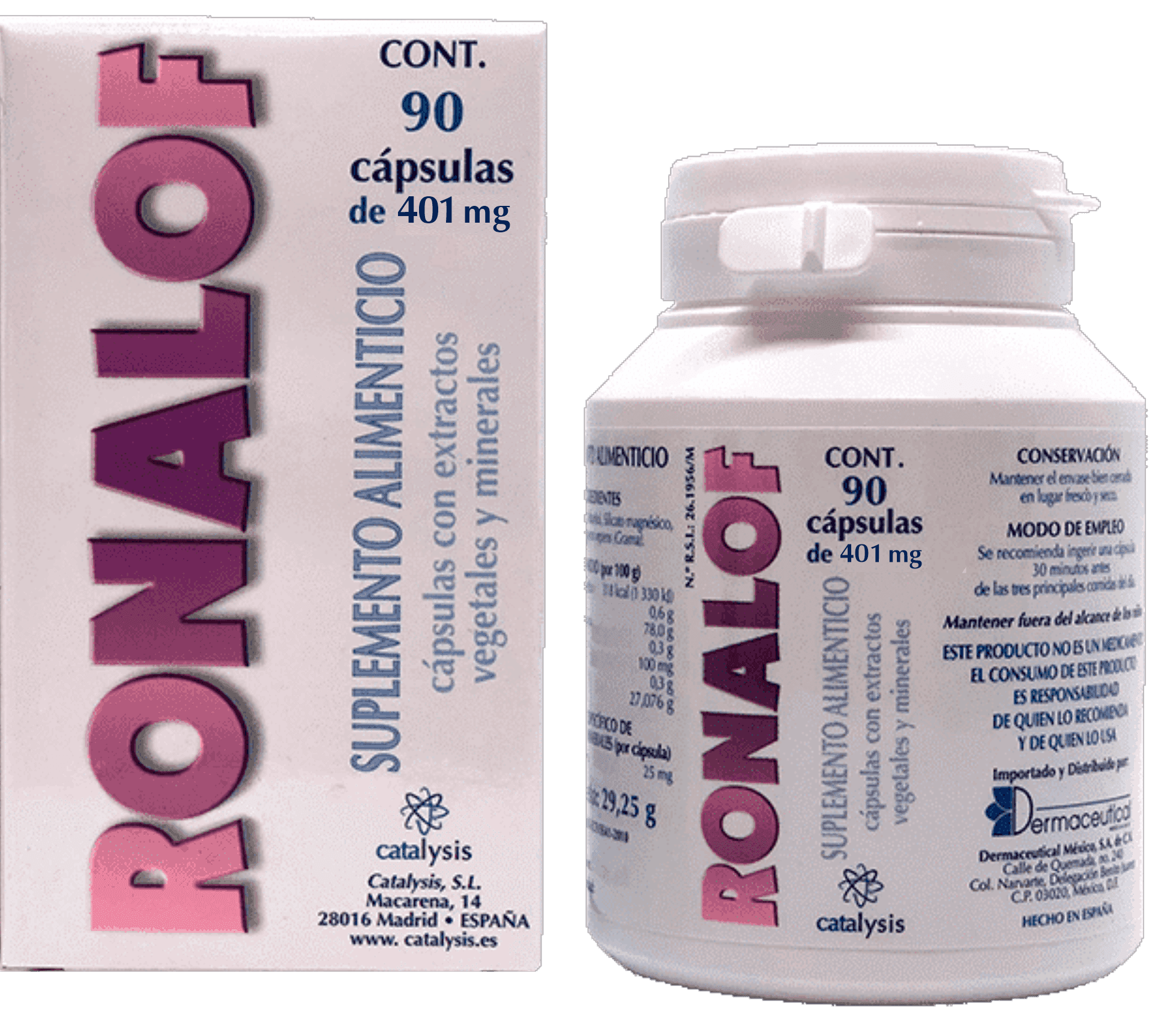 Ronalof Suplemento Alimenticio 401 Mg 90 Cápsulas