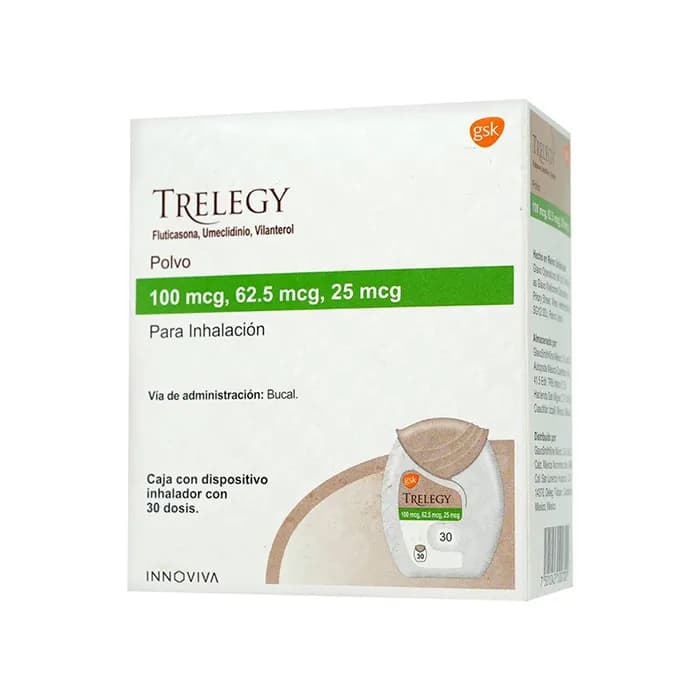 TRELEGY 30  DOSIS 100/62.5 / 25 / 25 MCG