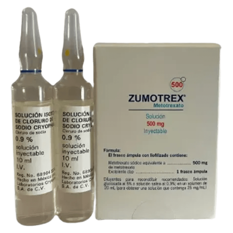 Zumotrex 500mg Metotrexato sol iny + 2 diluyentes gratis lab zurich