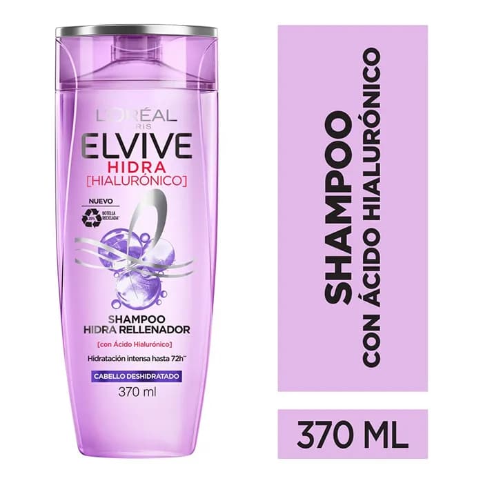 Shampoo L'Oréal Paris Elvive Hidra Hilaurónico 370 Ml