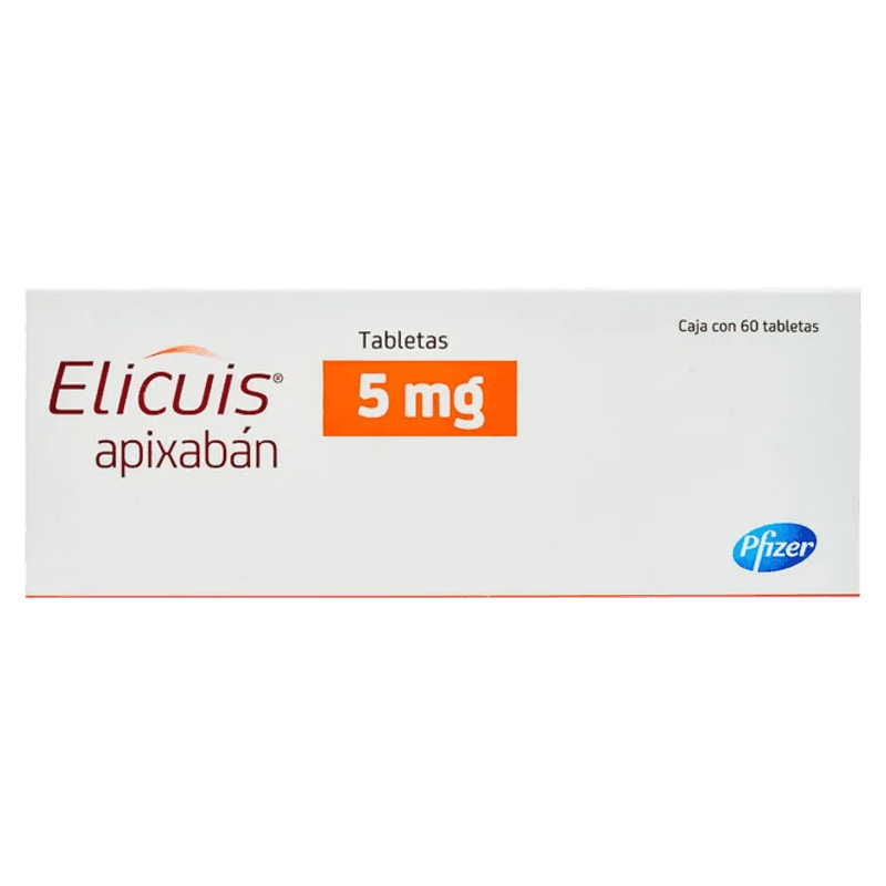 Eliquis Apixaban 5 mg 60 Tabletas