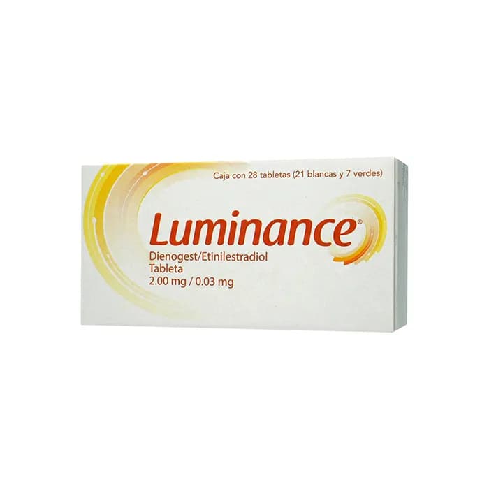 LUMINANCE DIENOGEST / ETINILESTRADIOL  2MGS/ .03 MG CAJA 28 TABLETAS