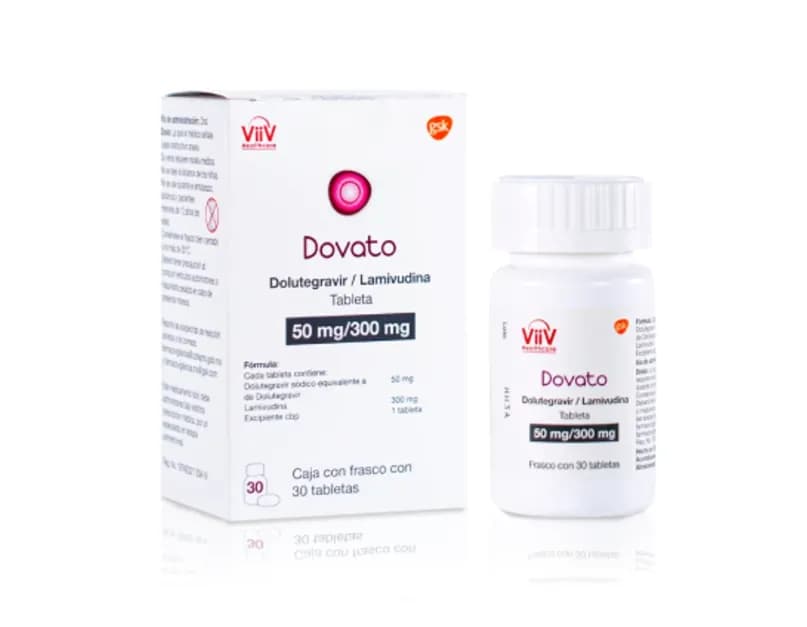 DOVATO (DOLUTEGRAVIR, LAMIVUDINA) 50 / 300 MG CAJA CON 30 TABLETAS LAB. GLAXOSMITHKLINE