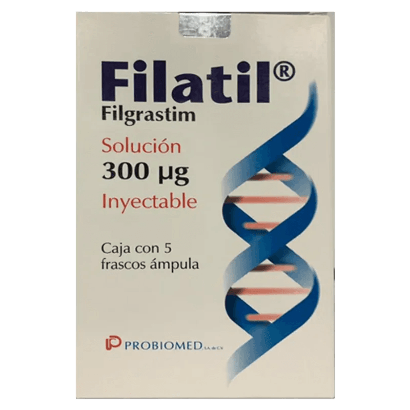 FILATIL FILGRASTIM 300 MCG SOLUCIÓN INYECTABLE CAJA CON 5 FRASCOS ÁMPULA LAB. PROBIOMED