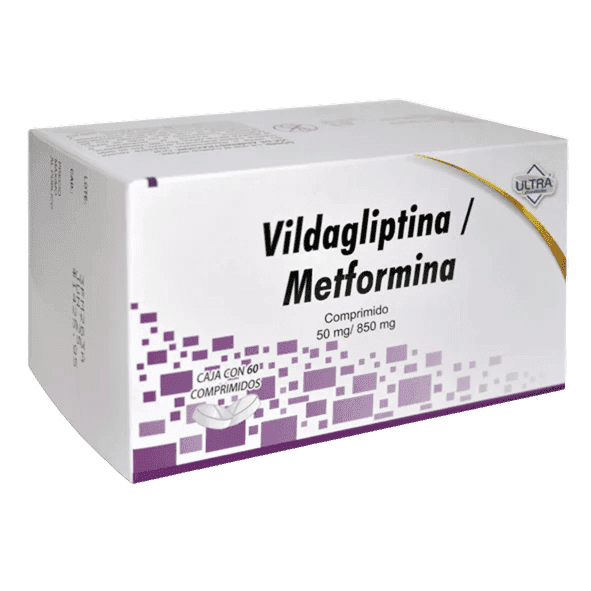 Vildagliptina/Metformina 50/850 mg 60 Comprimidos