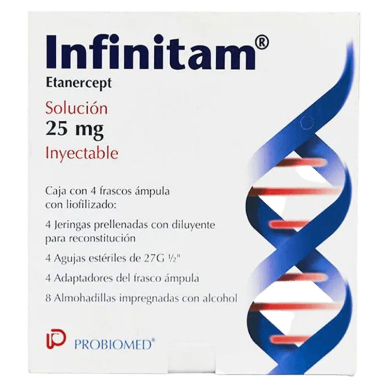 INFINITAM ETANERCEPT 25 MG SOL INY CAJA 4 CHAROLAS LAB. PROBIOMED