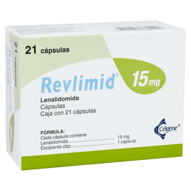 REVLIMID LENALIDOMIDA 15 MG CAJA CON 21 CÁPSULAS LAB CELGENE
