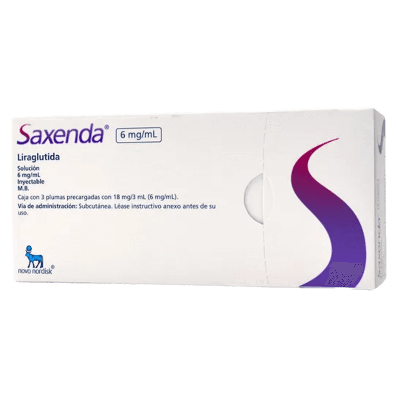 SAXENDA LIRAGLUTIDA 6 MG / ML CAJA CON 3 PLUMAS PRECARGADAS LABORATORIO NOVONORDISK