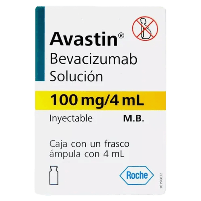 AVASTIN BEVACIZUMAB 100 MG / 4 ML CAJA CON 1 FRASCO ÁMPULA LAB. ROCHE