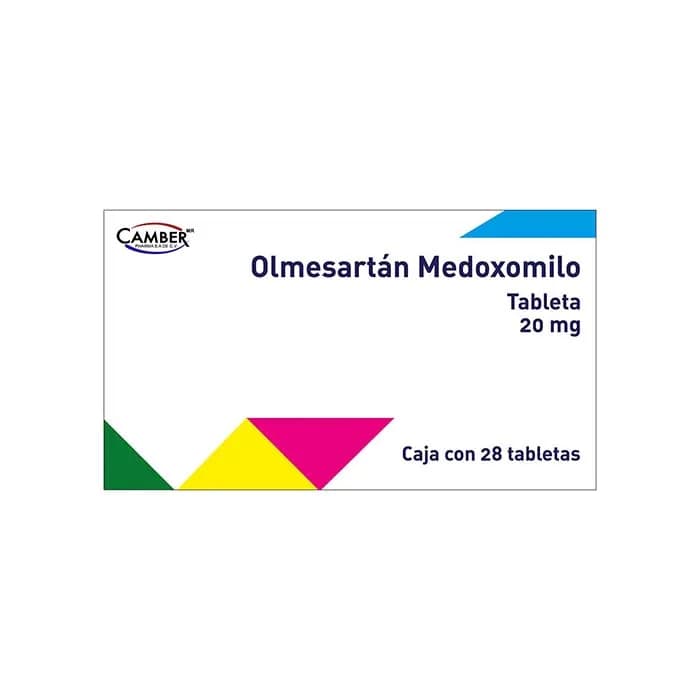 Olmesartan Medoxomilo 20 Mg 28 Tabletas