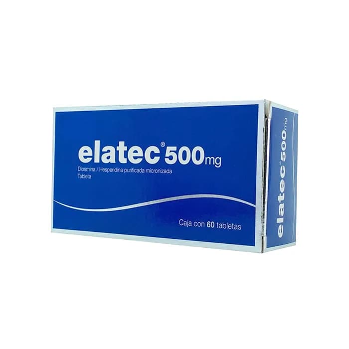 ELATEC DIOSMINA HESPERIDINA 500 MG CAJA CON 60 TABLETAS LABORATORIO BECKMAN