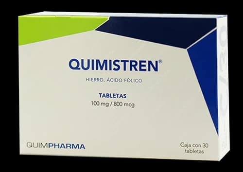 QUIMISTREN 30 TAB 100MG/800 MCG