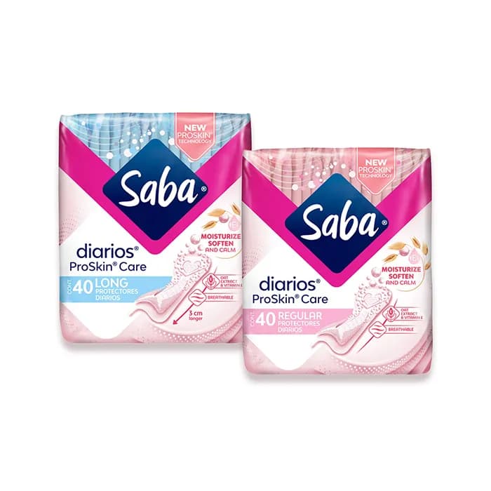 Protectores Saba Diarios Multiestilos Largos 40 piezas
