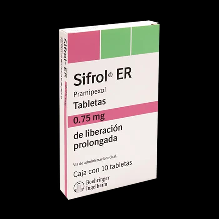 SIFROL ER 0.75 MG CAJA CON 10 TABLETAS DE LIBERACIÓN PROLONGADA LABORATORIO BOEHRINGER INGELHEIM