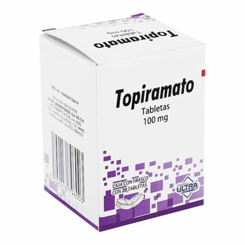 Topiramato 100 Mg 20 Tabletas Genérico Ultra Lab