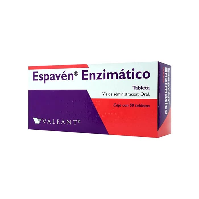 ESPAVÉN ENZIMÁTICO 40/130/25/5 MG 50 GRAGEAS