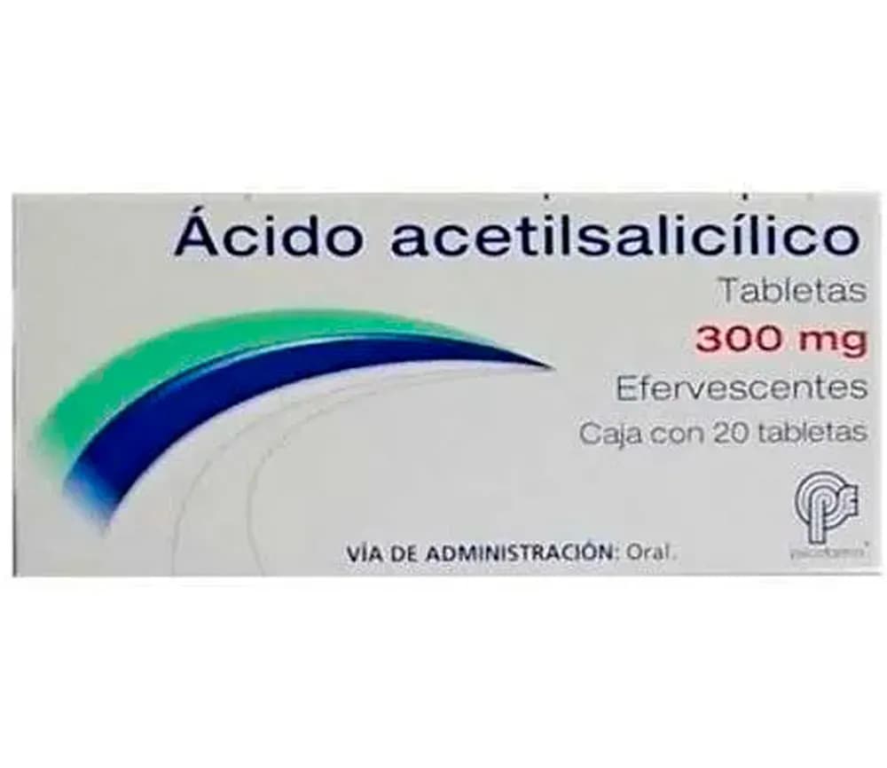 ACIDO ACETILSALICILICO EF 20 TAB 300 MG