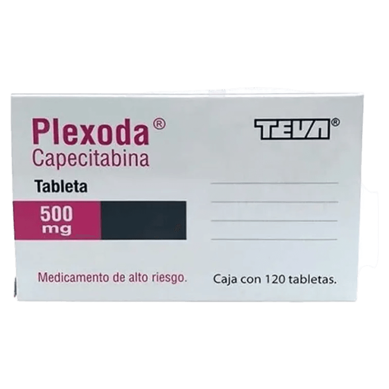 PLEXODA CAPECITABINA 500 MG CAJA CON 120 TABLETAS LAB. TEVA