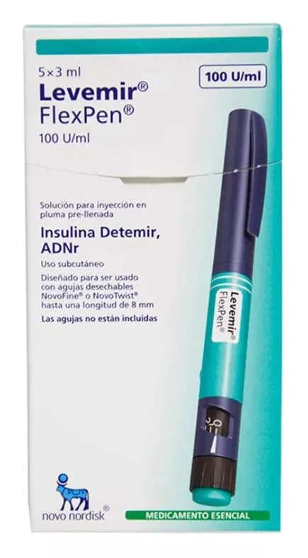 Levemir FlexPen 100 UI 5 Plumas Prellenadas 3 ml