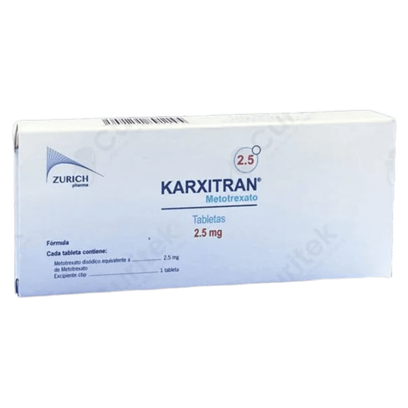 KARXITRAN METOTREXATO 2.5 MG CAJA CON 50 TABLETAS LAB ZURICH