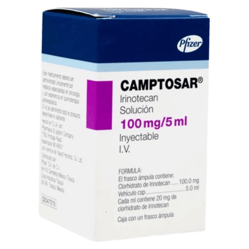 CAMPTOSAR IRINOTECAN 100 MG / 5 ML CAJA CON 1 FRASCO ÁMPULA LAB. PFIZER