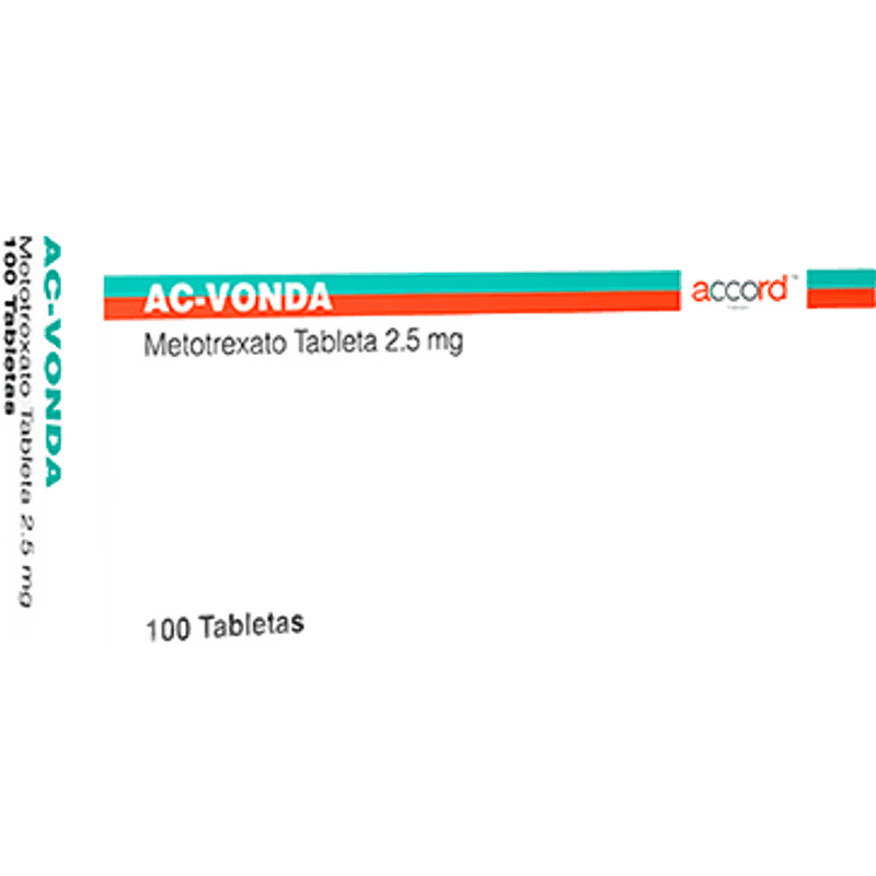 AC. VONDA METOTREXATO 2.5 MG CAJA CON 50 TABLETAS LAB ACCORD