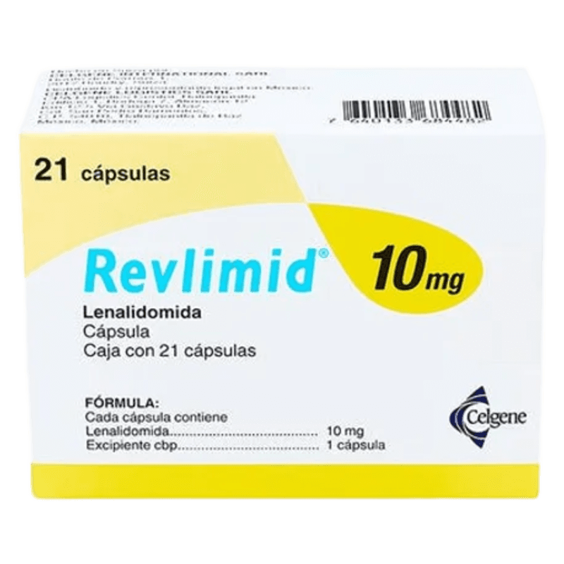 REVLIMID LENALIDOMIDA 10 MG CAJA CON 21 CÁPSULAS LAB CELGENE
