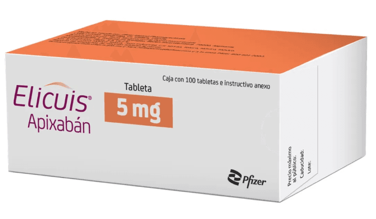 Elicuis Apixabán 5 Mg Caja Con 100 tabletas