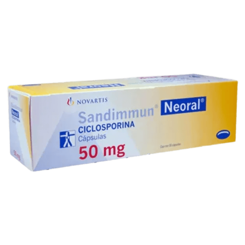 SANDIMMUN NEORAL CICLOSPORINA 50 MG CAJA CON 50 CÁPSULAS LAB. NOVARTIS