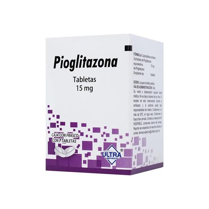 Pioglitazona 15 mg 7 Tabletas