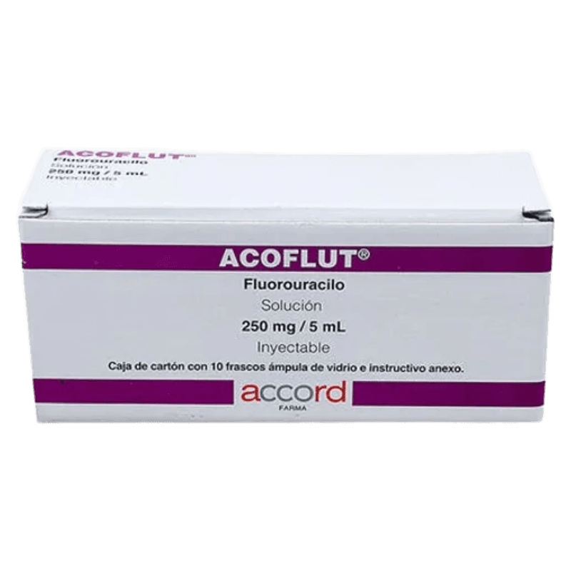 ACOFLUT (FLUOROURACILO) 250 MG / 5 ML SOL. INY. CAJA CON 10 FRASCOS