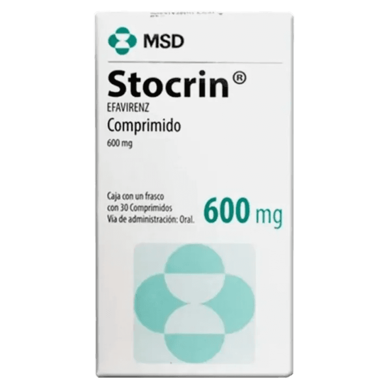 STOCRIN EFAVIRENZ 600 MG CAJA CON 30 COMPRIMIDOS LAB. MSD