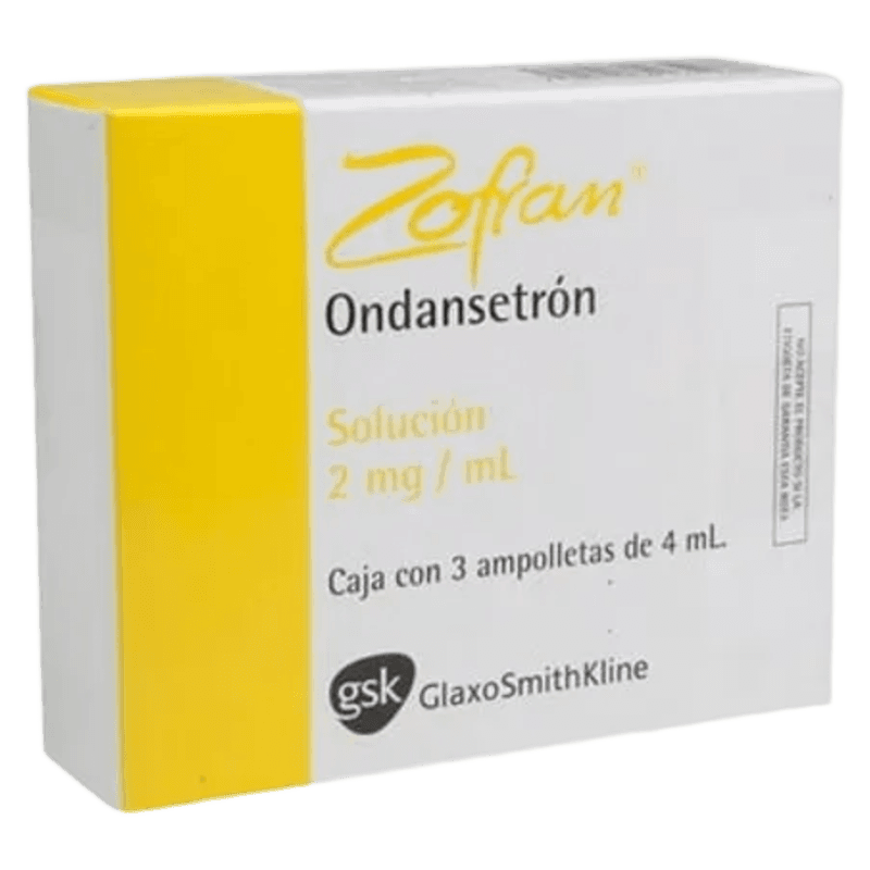 Zofran 8 Mg Solución Inyectable 3X4 Ml Amp