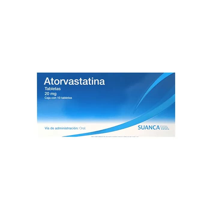 Atorvastatina 20 Mg 10 Tabletas Genérico Suanca