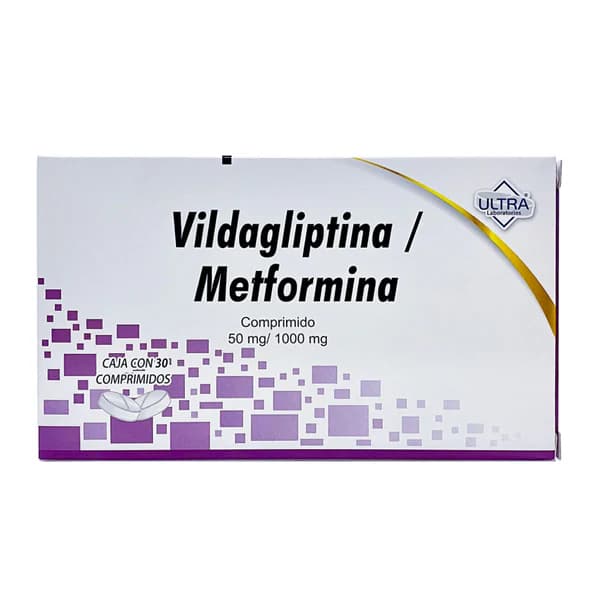 Vildagliptina/Metformina 50/1000 Mg 30 Comprimidos