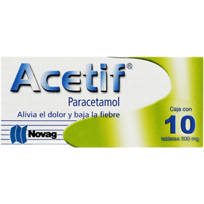 ACETIF 10 TAB 500 MG