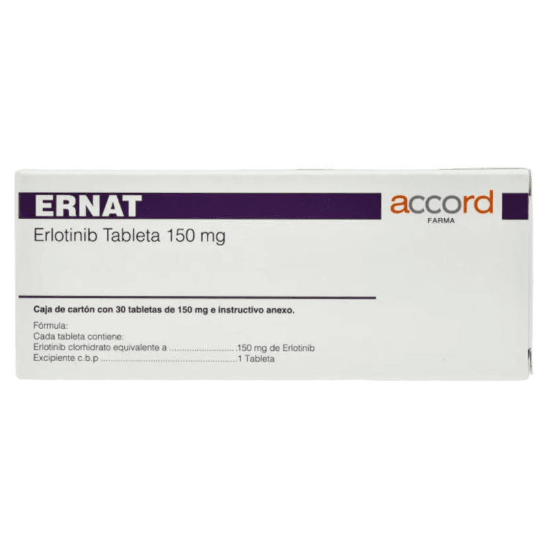 ERNAT 100 MG ERLOTINIB CAJA CON 30 TABLETAS LAB. ACCORD FARMA