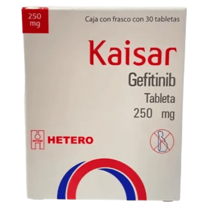 KAISAR (GEFITINIB) 250 MG CAJA CON 1 FRASCO CON 30 TABLETAS LAB. HETERO