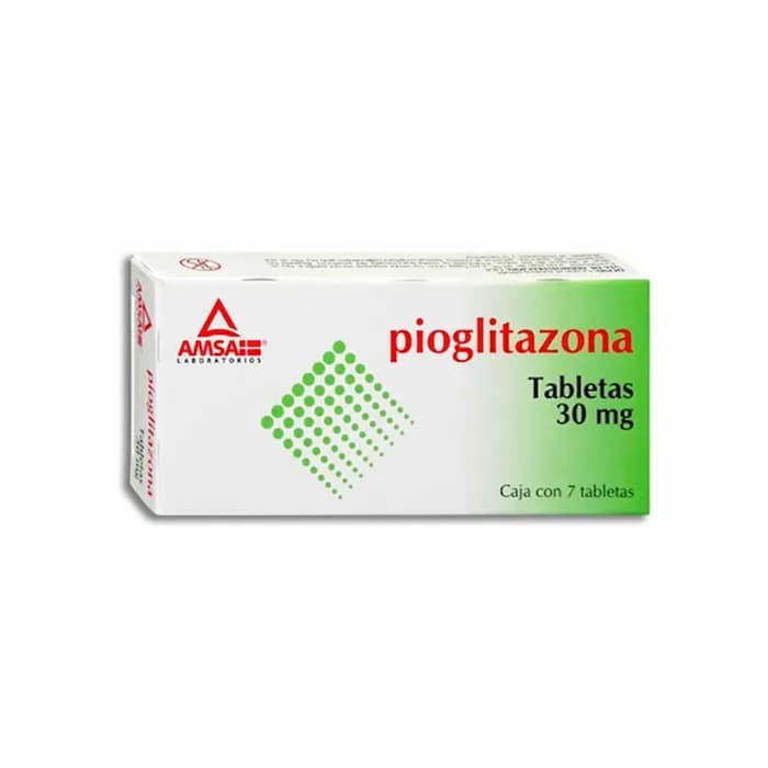 Pioglitazona 30 mg Antidiabético Oral 7 Tabletas