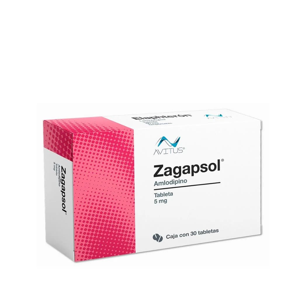 ZAGAPSOL 30 TAB 5 MG AMLODIPINO