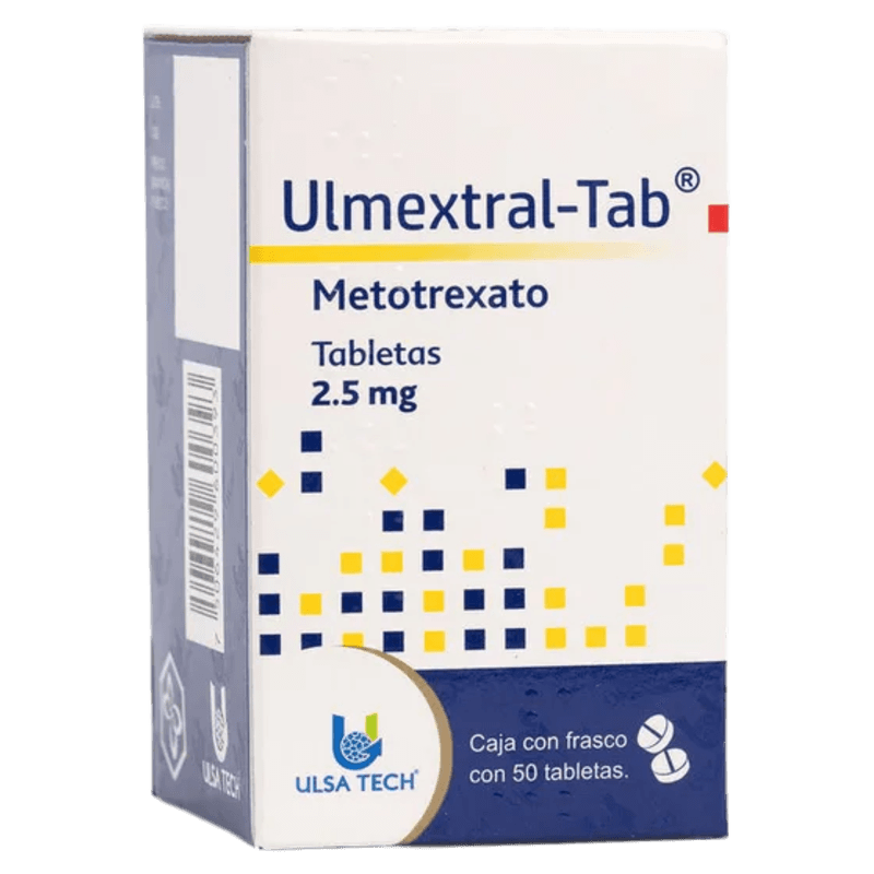 Ulmextral Tab 2.5 mg Metotrexato 50 tabletas